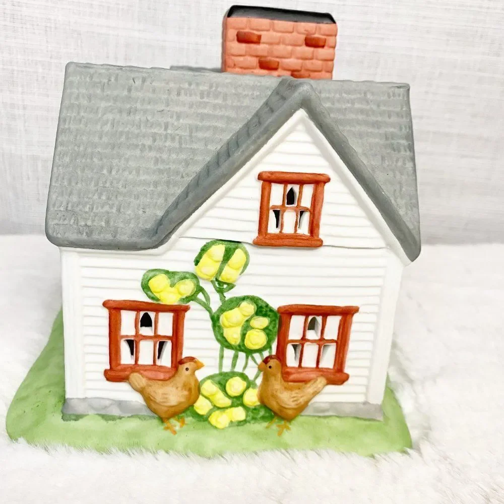 Vintage Partylite Ceramic Farmhouse Candle Holder - Picture 3 of 4